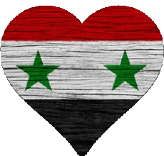 Flags Asia Syria Heart 