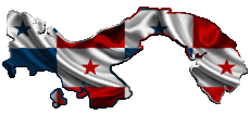 Banderas América Panamá Mapa 
