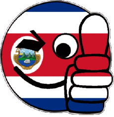 Banderas América Costa Rica Smiley - OK 