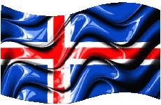 Banderas Europa Islandia Rectángulo 