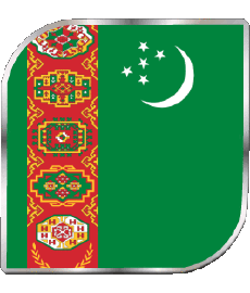 Bandiere Asia Turkmenistan Quadrato 