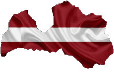 Drapeaux Europe Lettonie Carte 