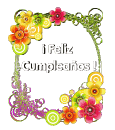 Mensajes Español Feliz Cumpleaños Floral 013 