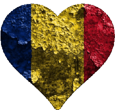 Flags Europe Romania Heart 