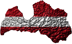 Bandiere Europa Lettonia Carta Geografica 