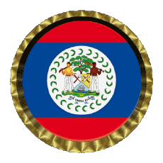 Fahnen Amerika Belize Rund - Ringe 