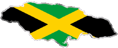 Fahnen Amerika Jamaika Karte 