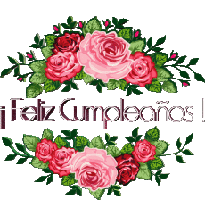 Mensajes Español Feliz Cumpleaños Floral 014 