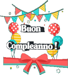 Messages Italian Buon Compleanno Palloncini - Coriandoli 006 