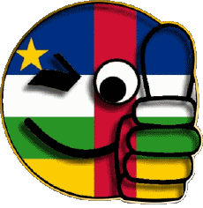 Drapeaux Afrique Centrafrique Smiley - OK 