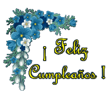Nachrichten Spanisch Feliz Cumpleaños Floral 002 