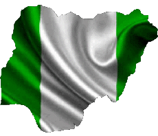 Banderas África Nigeria Mapa 