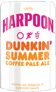 Dunkin&#039;s Summer coffee pale ale-Bebidas Cervezas USA Harpoon Brewery 