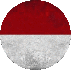 Drapeaux Asie Indonésie Rond 