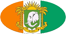 Flags Africa Ivory Coast Oval 01 