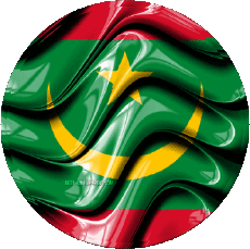 Bandiere Africa Mauritania Tondo 