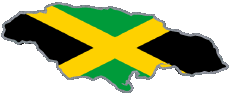 Fahnen Amerika Jamaika Karte 
