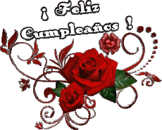 Messages Espagnol Feliz Cumpleaños Floral 004 
