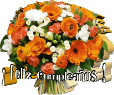 Messages Espagnol Feliz Cumpleaños Floral 006 