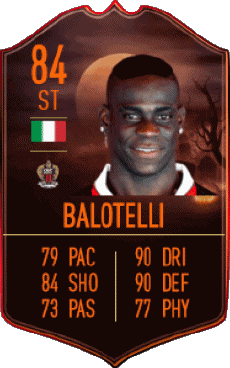 Multimedia Videospiele F I F A - Karten Spieler Italien Mario Balotelli 