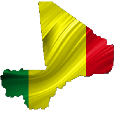 Drapeaux Afrique Mali Carte 