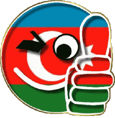 Bandiere Asia Azerbaijan Faccina - OK 