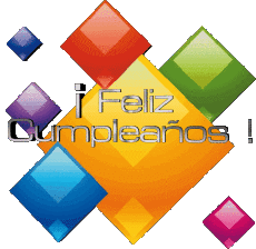 Messages Spanish Feliz Cumpleaños Abstracto - Geométrico 014 