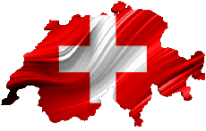 Banderas Europa Suiza Mapa 
