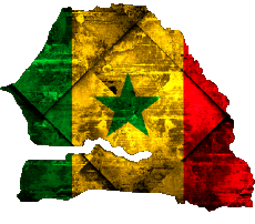 Drapeaux Afrique Sénégal Carte 