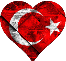 Bandiere Asia Turchia Cuore 