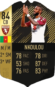 Multimedia Vídeo Juegos F I F A - Jugadores  cartas Camerún Nicolas Nkoulou 