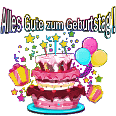 Messages German Alles Gute zum Geburtstag Kuchen 003 