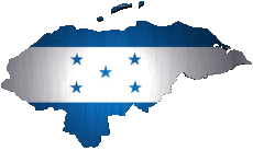 Banderas América Honduras Mapa 