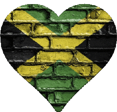 Banderas América Jamaica Corazón 