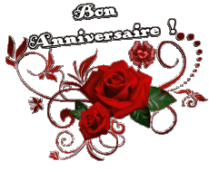 Messagi Francese Bon Anniversaire Floral 004 