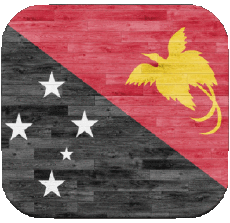 Bandiere Oceania Papua Nuova Guinea Quadrato 