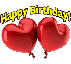 Nachrichten Englisch Happy Birthday Balloons - Confetti 005 
