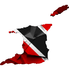 Fahnen Amerika Trinité et Tobago Karte 