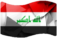 Drapeaux Asie Iraq Rectangle 