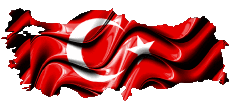 Flags Asia Turkey Map 