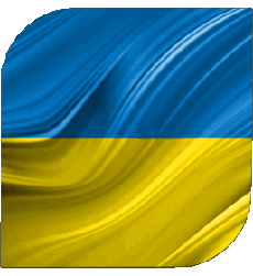 Flags Europe Ukraine Square 