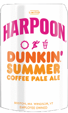 Dunkin&#039;s Summer coffee pale ale-Bebidas Cervezas USA Harpoon Brewery 
