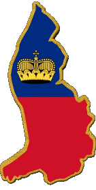 Bandiere Europa Liechtenstein Carta Geografica 