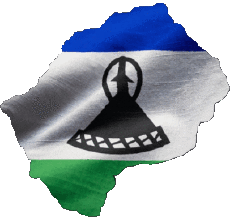 Drapeaux Afrique Lesotho Carte 