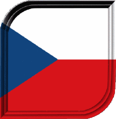 Flags Europe Czech Republic Square 