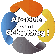 Messages German Alles Gute zum Geburtstag Zusammenfassung - geometrisch 011 