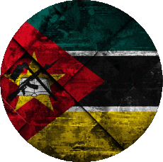 Drapeaux Afrique Mozambique Rond 