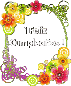 Messages Espagnol Feliz Cumpleaños Floral 013 