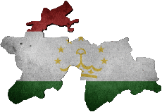 Fahnen Asien Tadschikistan Karte 