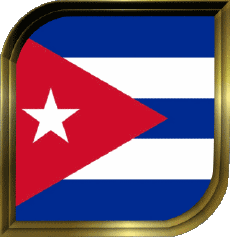 Flags America Cuba Square 